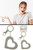 Metallic Silver Colored Heart Keychain KEKC4375
