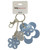 Metallic Blue And Silver Flower Keychains KEKC4381