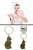 Cat shaped keychain with cheetah print design KEKC4896