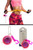 Pink Glittered Tape Measure With Plastic Clip Key Chain KEKC5131 Pink Glittered Tape Measure With Plastic Clip Key Chain KEKC5131