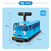 Tayo Little Bus Classic Vroom Vroom Ride-On Car Toy with Silent Wheels ICONIX