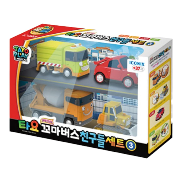 0004 TAYO Little Bus Friends Special Mini Car 4 pcs Toy Set V.3