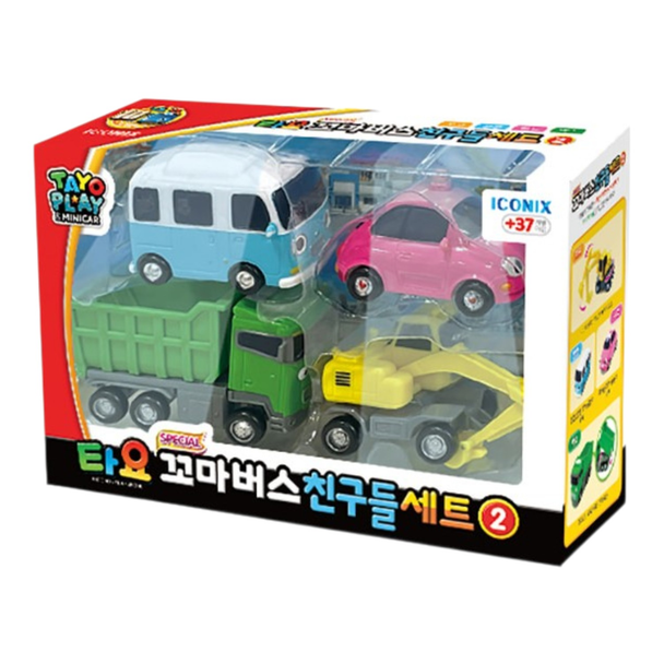 0003 TAYO Little Bus Friends Special Mini Car 4 pcs Toy Set V.2