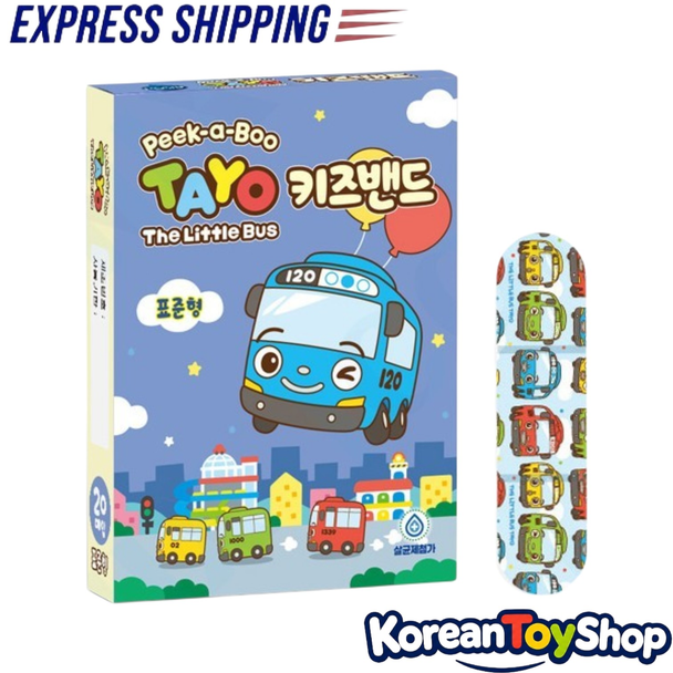 Tayo Little Bus Kids Bandages – Standard (1 Box / 16 Bandages)