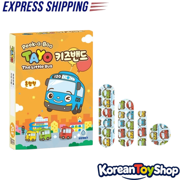 Tayo Little Bus Kids Bandages – Assorted (1 Box / 16 Bandages)