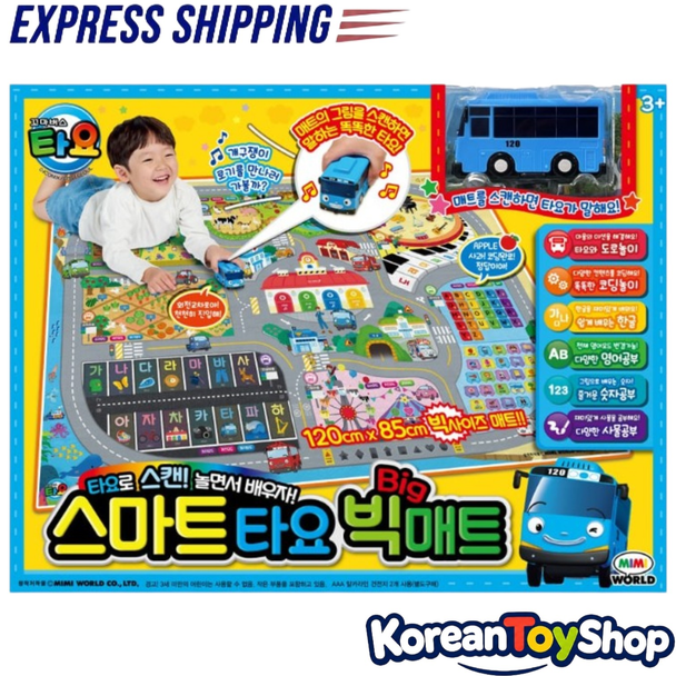 Tayo the Little Bus Smart Tayo Big Play Mat Toy w/ Talking Tayo Bus
