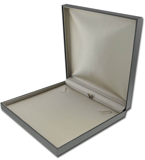 Titanium Presentation - Large Necklace jewelry gift and presentation box with champagne interior