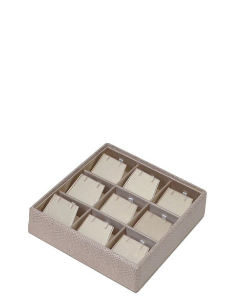 9 earring or pendant sectional half size stackable tray
