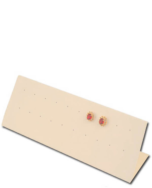 Beige 10 pair stud earring display