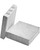Metallic silver Cotton filled jewelry gift box