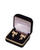 Black Gold Rimmed Velvet - Medium Earring or pendant jewelry gift box