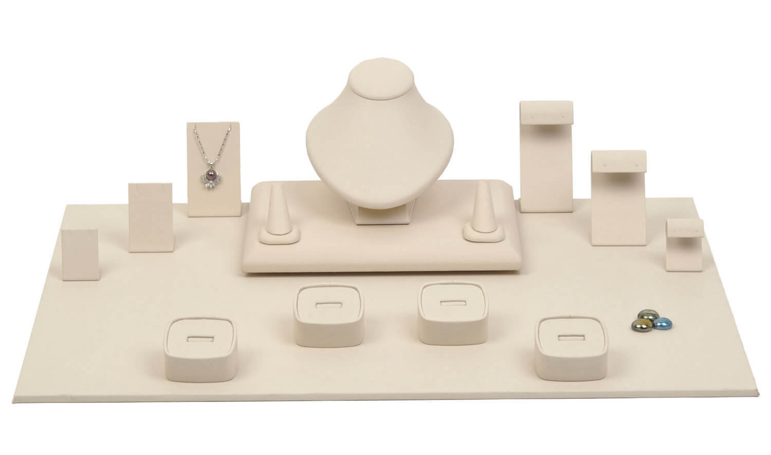 14 PC Leatherette Jewelry Display Set