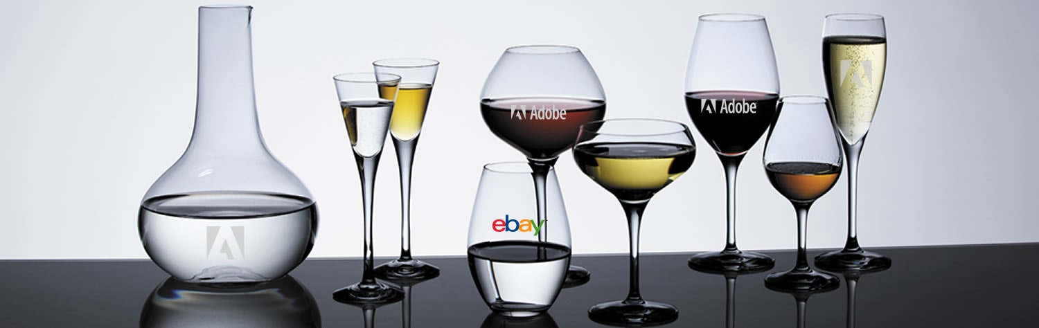 Custom Logo Glass Cups, Promotional Wine Glasses, Business Logo Tumblers,  Promotional Drinkware, Custom Promo Products