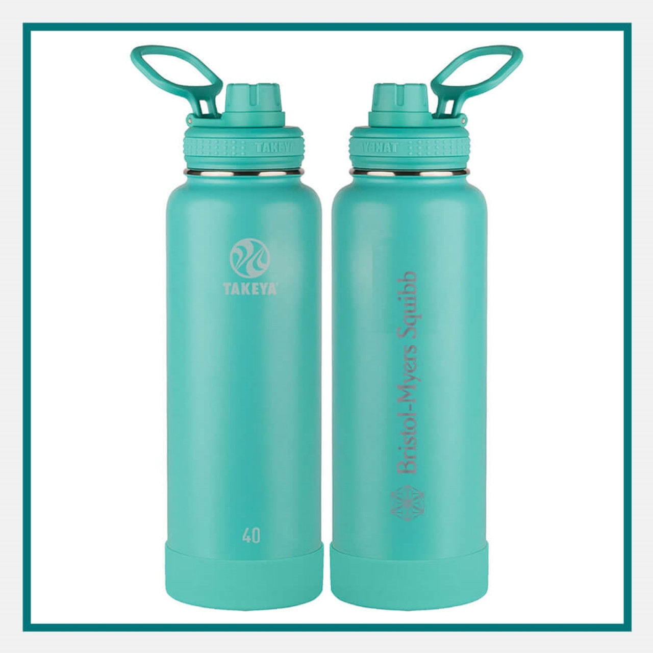 Takeya Actives 40 oz. Insulated Stainless Steel Water Bottle - Teal