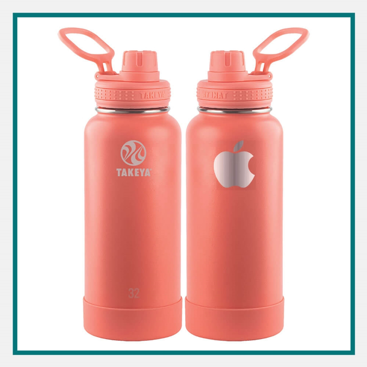 Takeya - Actives 24-oz. Insulated Stainless Steel Water Bottle with Spout Lid - Canary