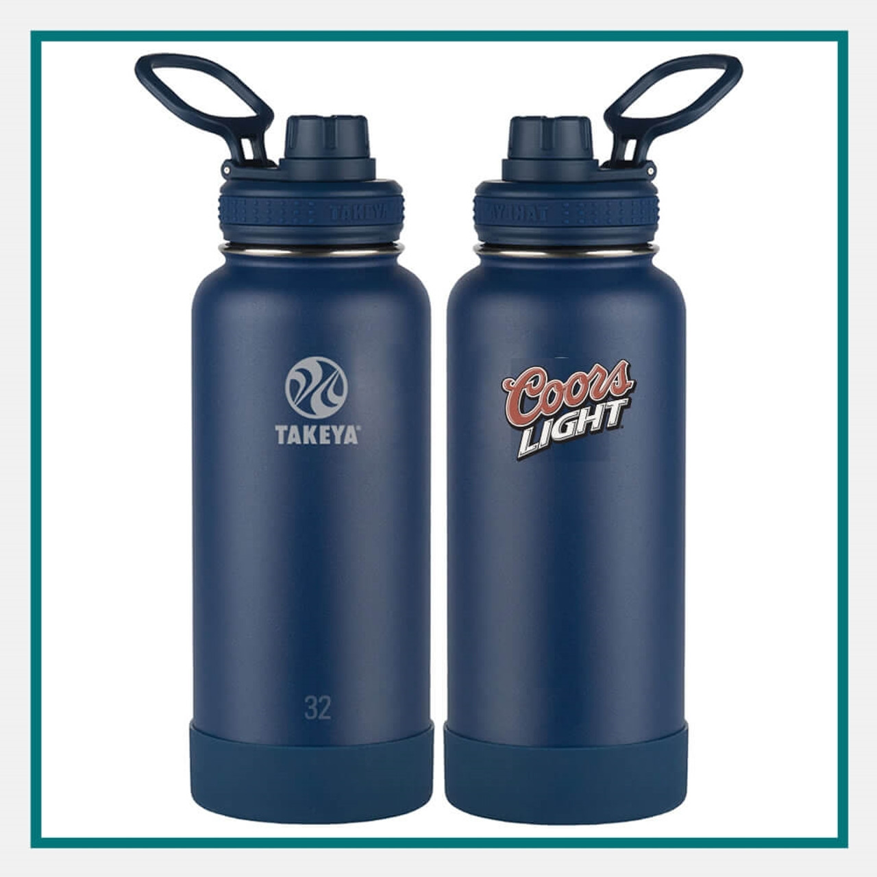 Promotional Takeya 32 oz. Water Bottle With Spout Lid - Custom