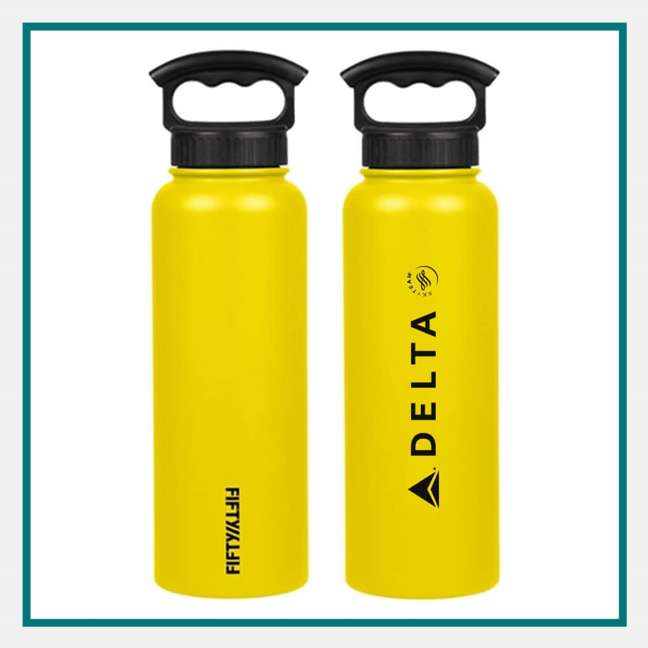 Fifty/Fifty - 40oz. Double-Wall Vacuum-Insulated Water Bottle