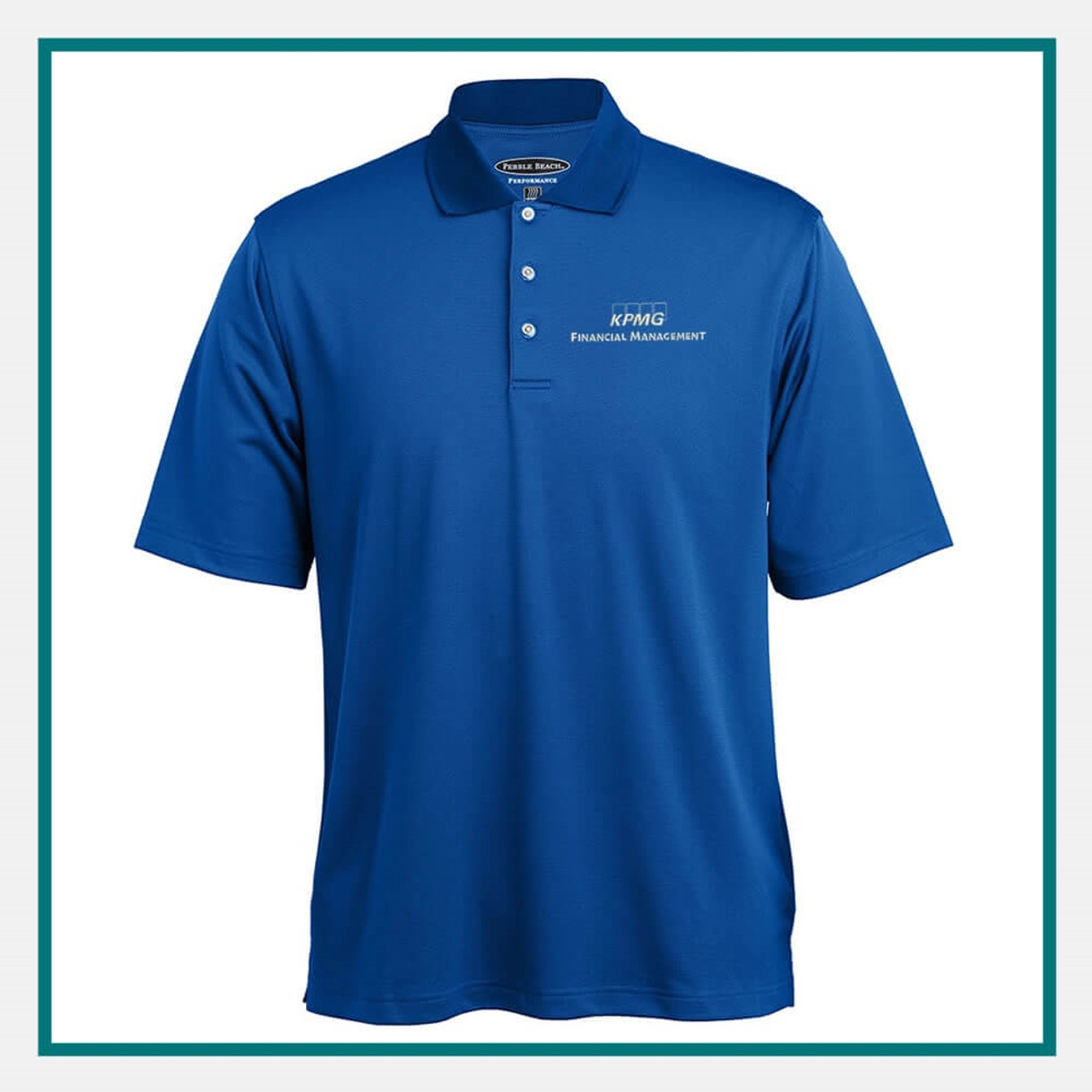 Pebble Beach Tonal Check Polo Custom | ELITE PROMO INC