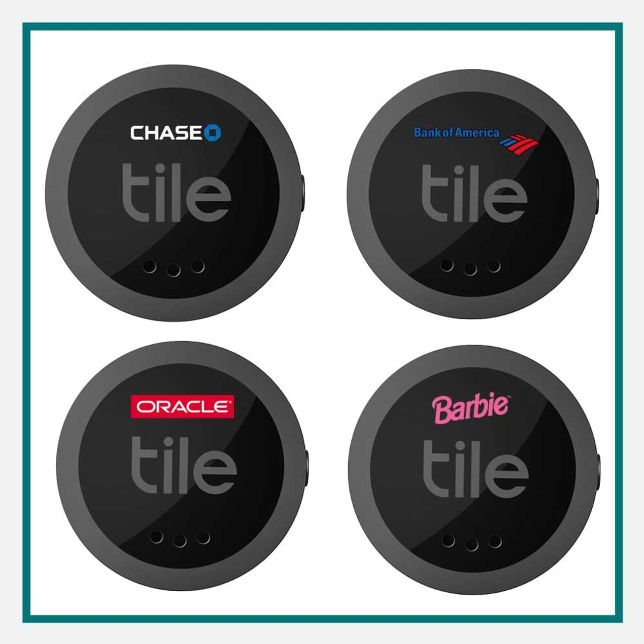 Custom Logo Tile Sticker Tracker 4-Pack | PROMO INC