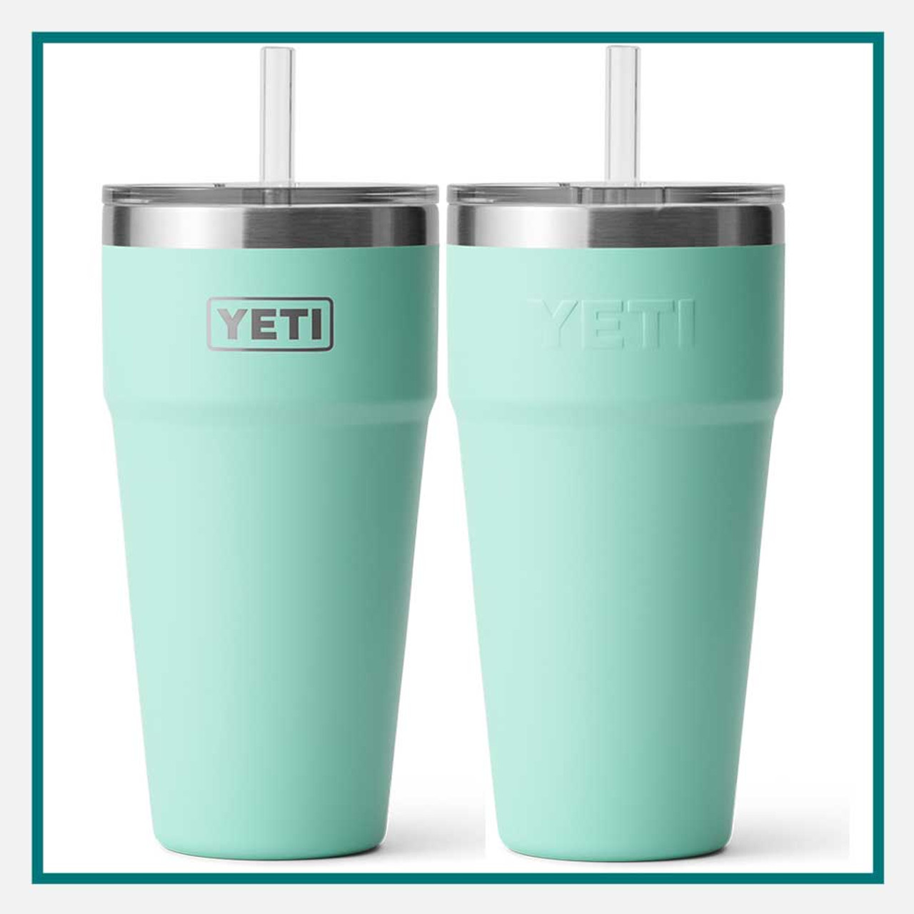 Yeti - 26 oz Rambler Stackable Cup with Straw Lid Seafoam