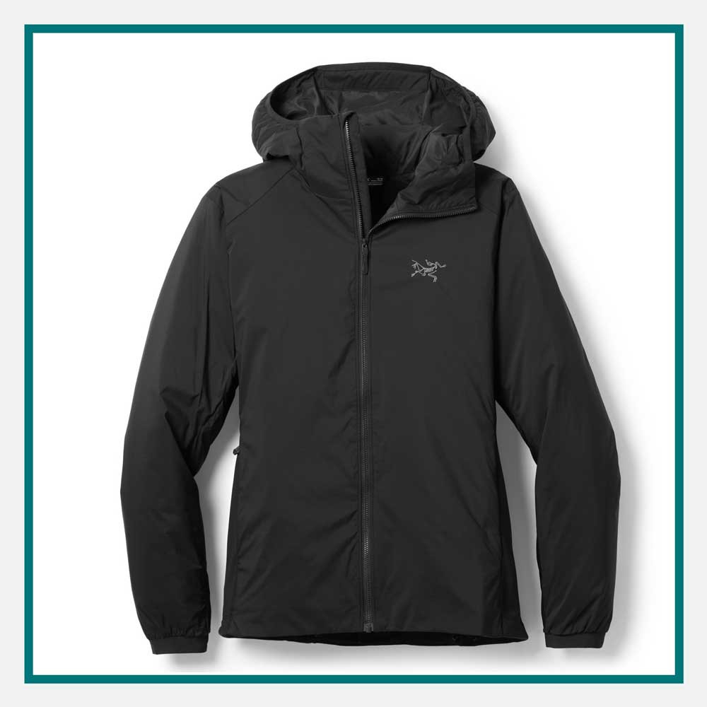 ARC'TERYX Atom AR Hoody ブラック M 刺繍ロゴ Arcteryx Atom Hoody Custom Embroidered