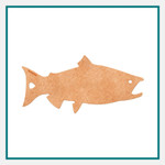 Epicurean Salmon Shaped Cutting Board - Natural - Laser Engraved