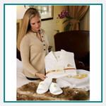 Cobblestone Mills Waffle Weave Robe Gift Set Embroidered Logo