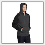 Sport-Tek® Men's Colorblock Tech Fleece 1/4-Zip Hooded Sweatshirt - Embroidered