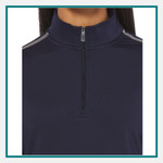 Callaway Ladies' 1/4 Zip Mock Pullover - Embroidered