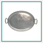 MATCH Pewter Oval Tray with Handles Custom