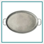 MATCH Pewter Oval Tray with Handles, Medium - Engraved