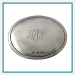 MATCH Pewter Oval Dresser Box Small - Engraved