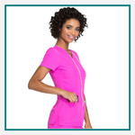 HeartSoul® Women's Pitter-Pat V-Neck Media Scrub Top - Embroidered