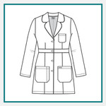 Grey's Anatomy™ Ladies' 3 Pocket Lab Coat - Embroidered