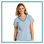 Grey's Anatomy™ Ladies' Harmony Seamed V-Neck Scrub Top - Embroidered