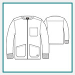 Skechers™ Men's Structure Zip Front Sport Scrub Jacket - Embroidered