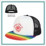 HitWear Rainbow Trucker Cap Custom Logo