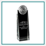 Origins Small Crystal Golf Tower Trophy Engraved Logo