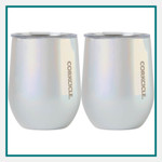 Corkcicle 12 oz Metallic Stemless Engraved Logo