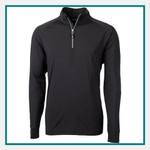 Cutter & Buck Men's Adapt Eco Knit Stretch Recycled Quarter Zip Pullover - Embroidered