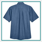Harriton 6.5 oz. Short-Sleeve Denim Shirt Embroidered Logo