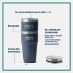 YETI® 30 Oz. Rambler Stackable Tumbler with MagSlider Lid - Laser Engraved