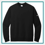 Nike Club Fleece Non Crested Crew Custom Embroidered