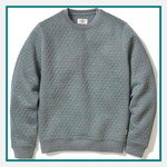 Marine Layer Corbet Quilted Pullover Custom Embroidery