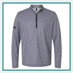 Adidas Space Dyed Quarter-Zip Pullover with Company Logo