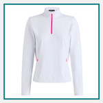 G/FORE Brushed Back Stretch Quarter-Zip Custom Embroidered