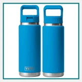 YETI 26 Oz Rambler Color-Matched Straw Cap Custom Engraved
