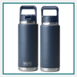 YETI 26 Oz Rambler Color-Matched Straw Cap Custom Logo