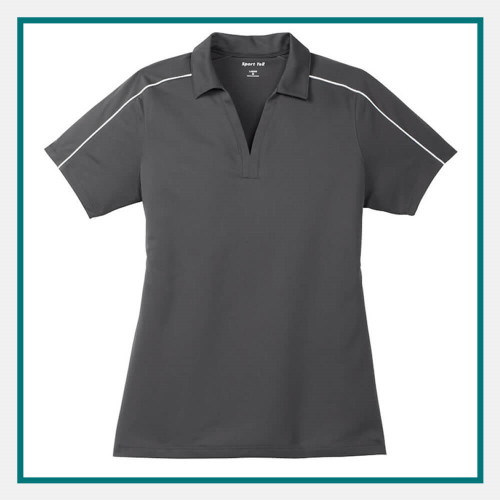 Sport Tek Sport Wick Piped Polo Embroidered Logo