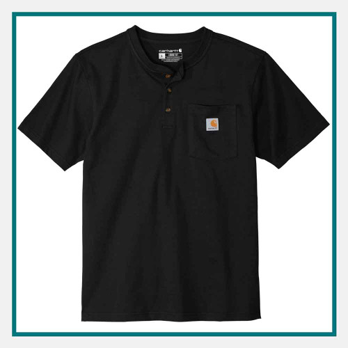 Carhartt Short Sleeve Henley T-Shirt Custom Embroidered